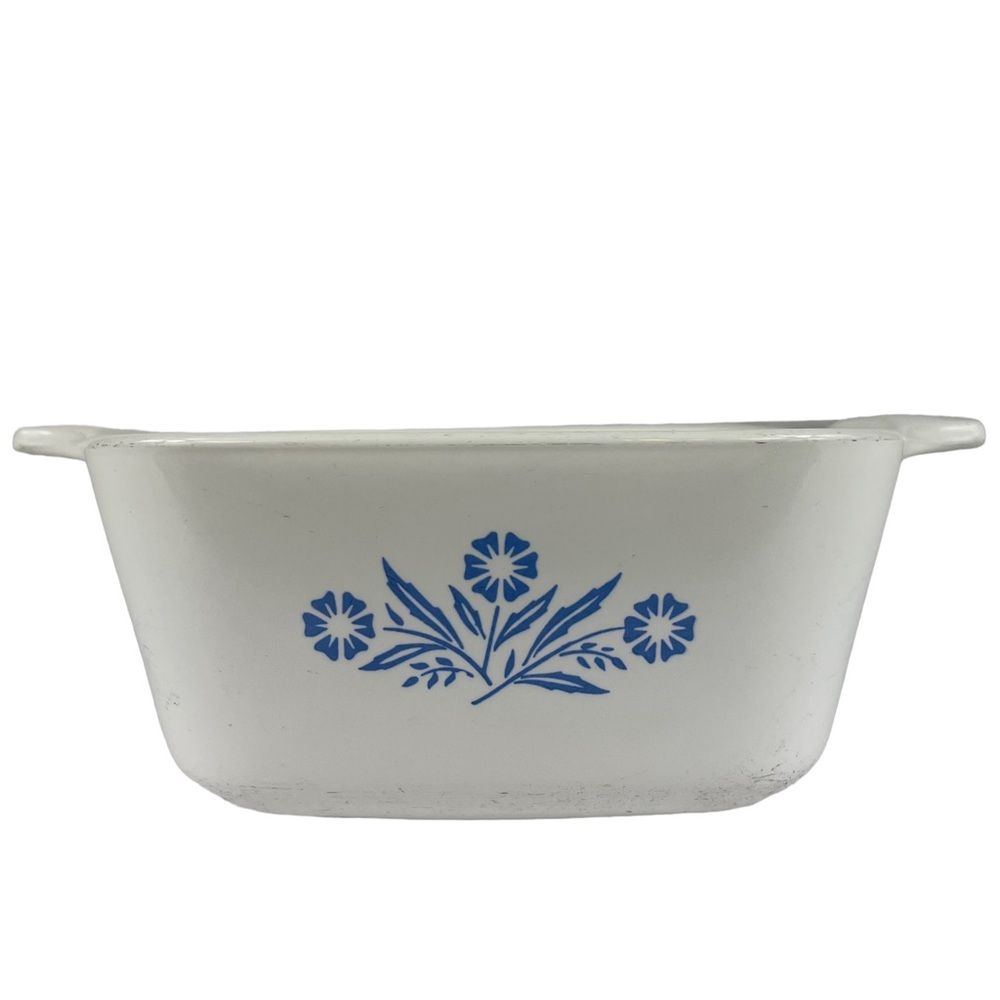 Corning Ware Cornflower Blue Square 22oz. P-43-B Vintage Made in USA Mini Baking